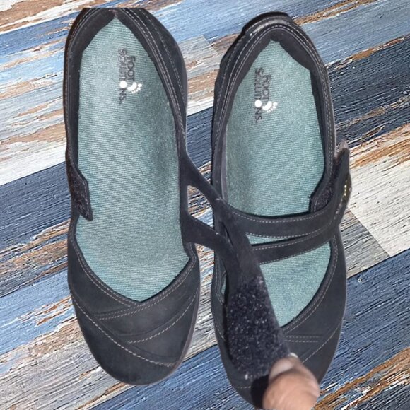 Womens Black Leather Mary Jane Shoes Sz 9 - Picture 2 of 8